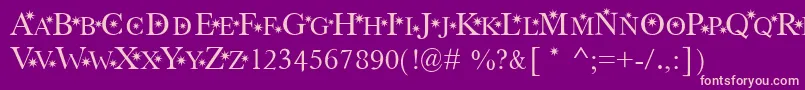 StarHound Font – Pink Fonts on Purple Background