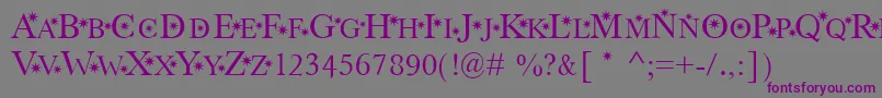Шрифт StarHound – фиолетовые шрифты на сером фоне