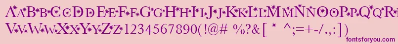 StarHound Font – Purple Fonts on Pink Background