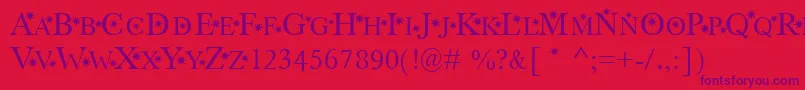 StarHound Font – Purple Fonts on Red Background