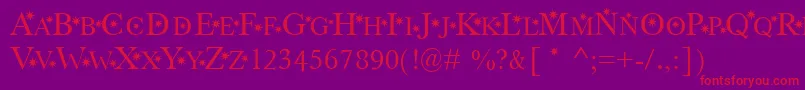 StarHound Font – Red Fonts on Purple Background