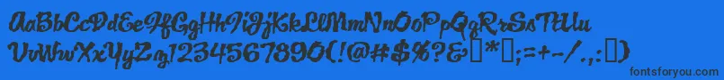 JacklanternBb Font – Black Fonts on Blue Background