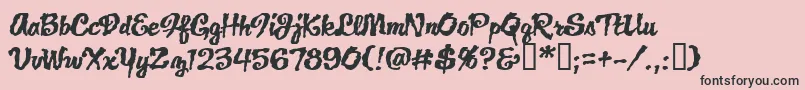 Шрифт JacklanternBb – чёрные шрифты на розовом фоне