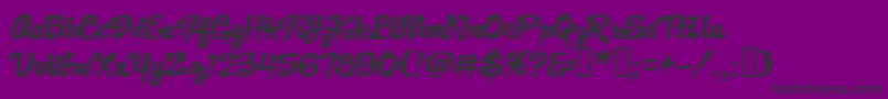 JacklanternBb-fontti – mustat fontit violetilla taustalla