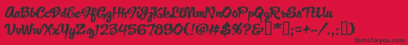 Шрифт JacklanternBb – чёрные шрифты на красном фоне