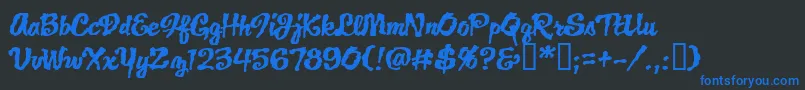 JacklanternBb Font – Blue Fonts on Black Background