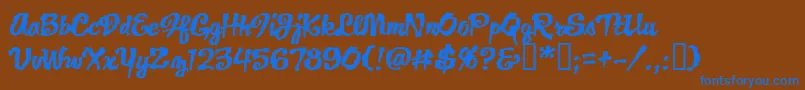 JacklanternBb Font – Blue Fonts on Brown Background