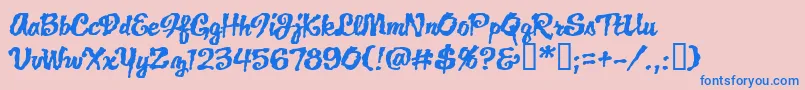 JacklanternBb Font – Blue Fonts on Pink Background