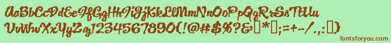 Шрифт JacklanternBb – коричневые шрифты на зелёном фоне