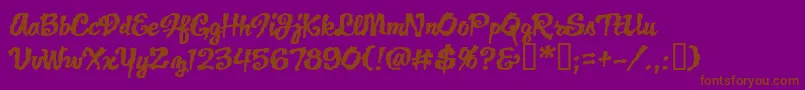 JacklanternBb-fontti – ruskeat fontit violetilla taustalla
