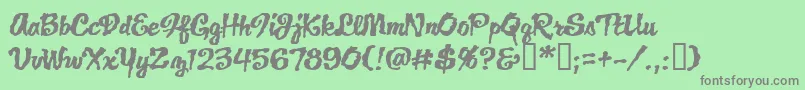 JacklanternBb Font – Gray Fonts on Green Background