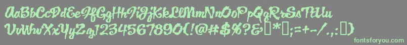 JacklanternBb Font – Green Fonts on Gray Background