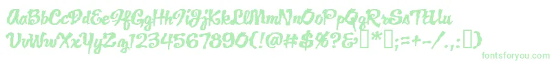 JacklanternBb Font – Green Fonts on White Background