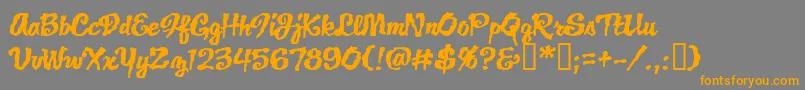JacklanternBb Font – Orange Fonts on Gray Background