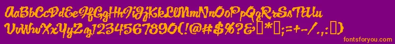 Шрифт JacklanternBb – оранжевые шрифты на фиолетовом фоне