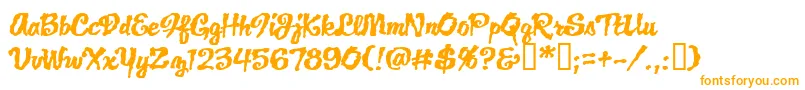 JacklanternBb Font – Orange Fonts on White Background