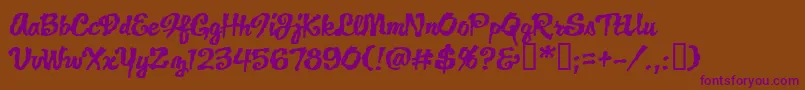 JacklanternBb Font – Purple Fonts on Brown Background