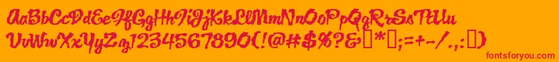 Шрифт JacklanternBb – красные шрифты на оранжевом фоне