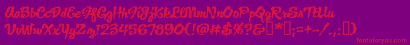 Шрифт JacklanternBb – красные шрифты на фиолетовом фоне