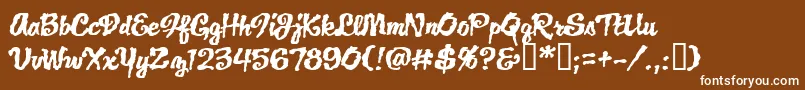 Шрифт JacklanternBb – белые шрифты на коричневом фоне