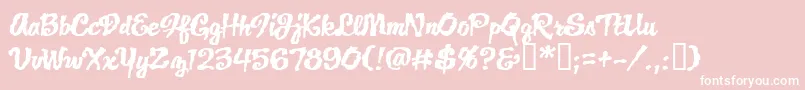 フォントJacklanternBb – ピンクの背景に白い文字