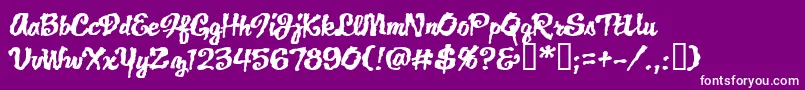 JacklanternBb Font – White Fonts on Purple Background