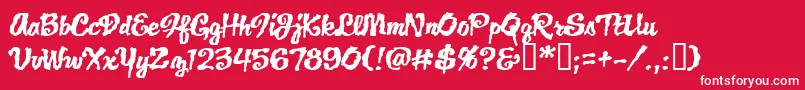 JacklanternBb Font – White Fonts on Red Background