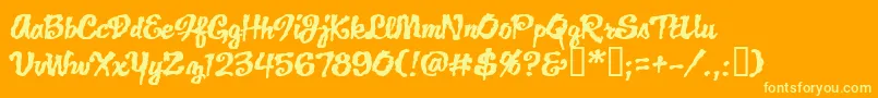 JacklanternBb Font – Yellow Fonts on Orange Background
