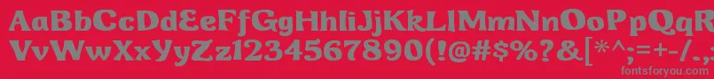 WhiterockRegular Font – Gray Fonts on Red Background