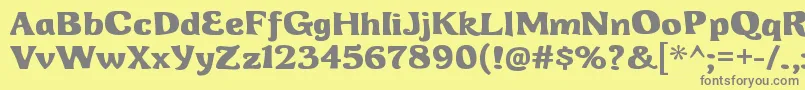 WhiterockRegular Font – Gray Fonts on Yellow Background