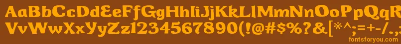 WhiterockRegular Font – Orange Fonts on Brown Background