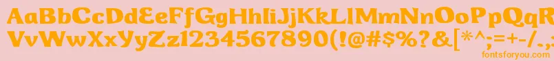 WhiterockRegular Font – Orange Fonts on Pink Background