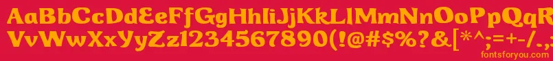 WhiterockRegular Font – Orange Fonts on Red Background