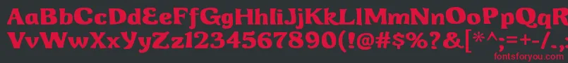 WhiterockRegular Font – Red Fonts on Black Background