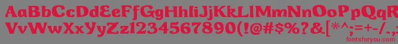 WhiterockRegular Font – Red Fonts on Gray Background