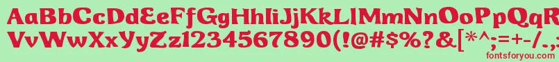 WhiterockRegular Font – Red Fonts on Green Background