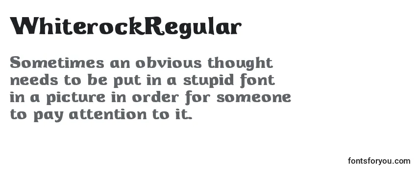 WhiterockRegular Font
