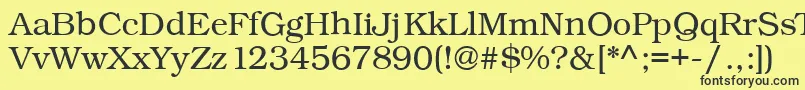 Kacstbook Font – Black Fonts on Yellow Background