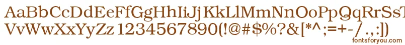 Kacstbook-fontti – ruskeat fontit valkoisella taustalla