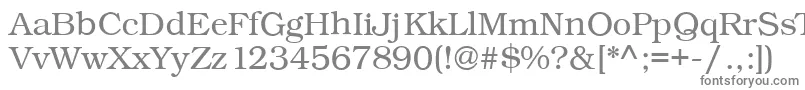 Kacstbook-fontti – harmaat kirjasimet valkoisella taustalla