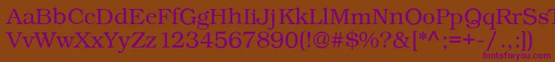 Kacstbook Font – Purple Fonts on Brown Background