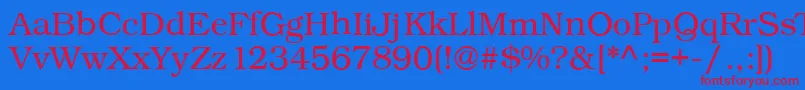 Kacstbook Font – Red Fonts on Blue Background