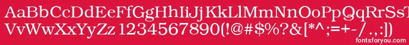 Kacstbook Font – White Fonts on Red Background