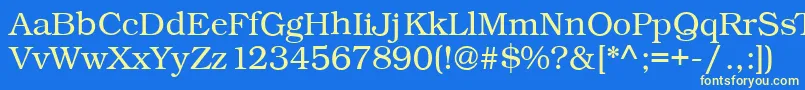 Kacstbook Font – Yellow Fonts on Blue Background