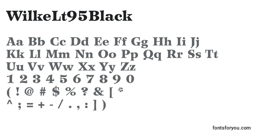 A fonte WilkeLt95Black – alfabeto, números, caracteres especiais