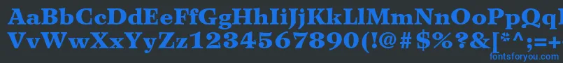 WilkeLt95Black Font – Blue Fonts on Black Background