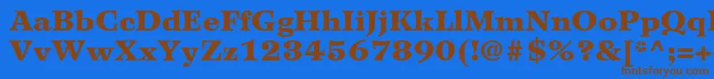 Lisätietoja WilkeLt95Black-fontista WilkeLt95Black-fontti – ruskeat fontit sinisellä taustalla