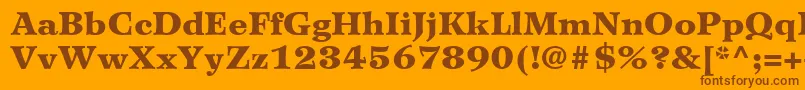 WilkeLt95Black Font – Brown Fonts on Orange Background