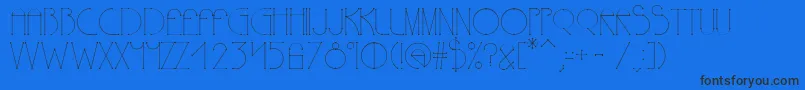 Polyline-fontti – mustat fontit sinisellä taustalla