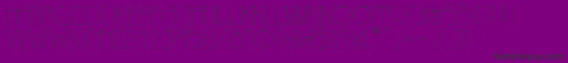 フォントPolyline – 紫の背景に黒い文字